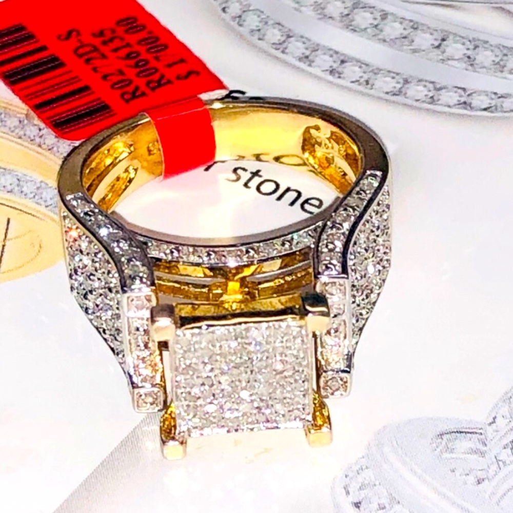 Custom designer statement Real Diamond ring Not CZ